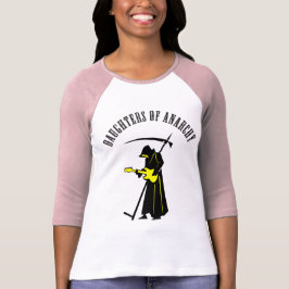 アナーキーバイクもしくは自転車に乗る人デスメタルゾンビの娘 Tシャツ