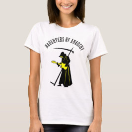 アナーキーバイクもしくは自転車に乗る人デスメタルゾンビの娘 Tシャツ