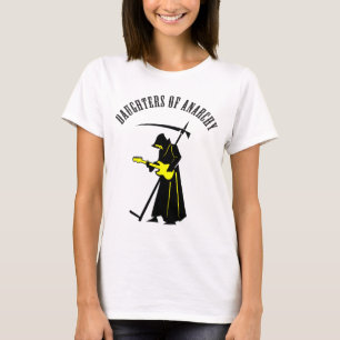 アナーキーバイクもしくは自転車に乗る人デスメタルゾンビの娘 Tシャツ