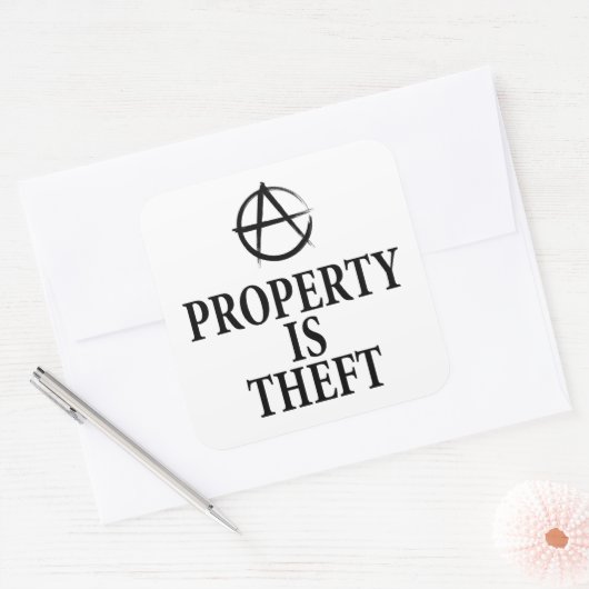 アナーキー引用文 スクエアシール (封筒)