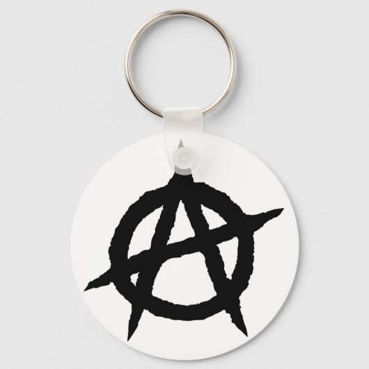 アナーキー記号ブラックパンク音楽文化の符号カオス キーホルダー (正面)