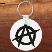 アナーキー記号ブラックパンク音楽文化の符号カオス キーホルダー (正面)