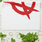 アナーキー記号レッドパンク音楽文化の符号カオスp キッチンタオル (折り畳み)