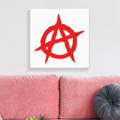 アナーキー記号レッドパンク音楽文化の符号カオスp キャンバスプリント (インサイチュ (リビング))