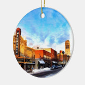 アナーバーの冬の日 セラミックオーナメント (左)