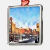 アナーバーの冬の日 メタルオーナメント (左)