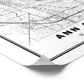 アナーバーの地図 ポスター (角)