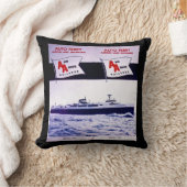 アナーバーの鉄道自動フェリーミシガン湖のルート クッション (ブランケット)