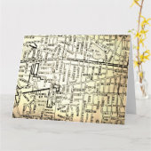 アナーバーのMIのヴィンテージの地図 カード (黄色い花)