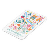 アナーバーミシガンマップカスタム座標 マグネット (左側)