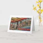 アナーバー、ミシガン州-大きい手紙場面 カード (黄色い花)