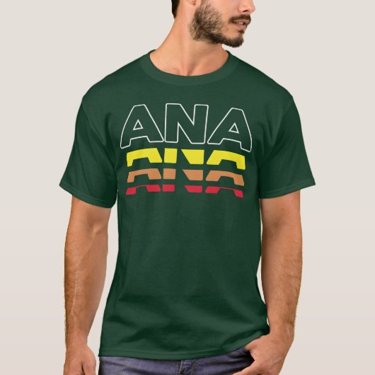 アナ ファースト ネーム ファニー ビンテージ サンセット アナ ボーイ Tシャツ (正面)