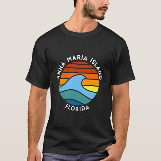 アナ・マリア島 フロリダ 波 Tシャツ (正面)