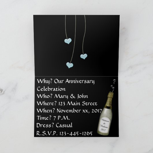 アニおもしろいバシャ招待状、カウトバスセット付き 招待状 (内部)