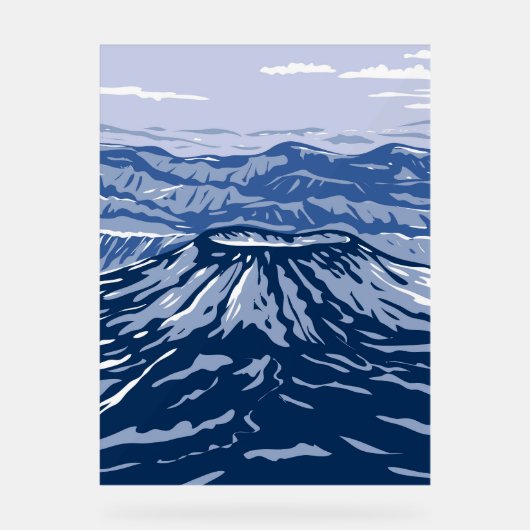 アニアクチャク火山 アクリルサイン (正面)