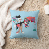 アニアックス |ヤッコの世界地図グラフィック クッション (ブランケット)