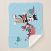 アニアックス |ヤッコの世界地図グラフィック シェルパブランケット (正面)