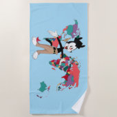 アニアックス |ヤッコの世界地図グラフィック ビーチタオル (正面)