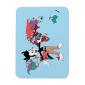 アニアックス |ヤッコの世界地図グラフィック マグネット (縦)