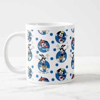アニアックス |ヤッコ、ワッコ、ドットサークルパターン ジャンボコーヒーマグカップ