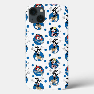アニアックス  ヤッコ、ワッコ、ドットサークルパターン iPhone 13ケース