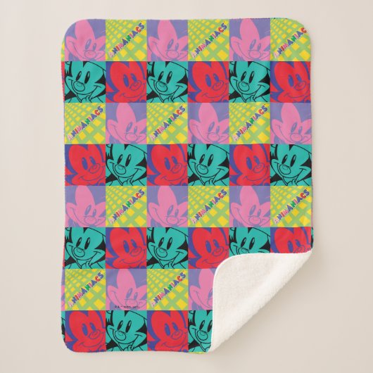 アニアックス |ワーナー兄弟姉妹ポップ・アートのアートグラフィック シェルパブランケット (正面)