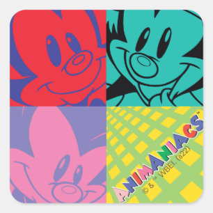 アニアックス ワーナー兄弟姉妹ポップ・アートのアートグラフィック スクエアシール
