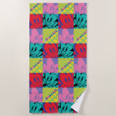 アニアックス |ワーナー兄弟姉妹ポップ・アートのアートグラフィック ビーチタオル (正面)