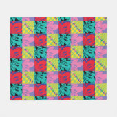 アニアックス |ワーナー兄弟姉妹ポップ・アートのアートグラフィック フリースブランケット (正面(横))