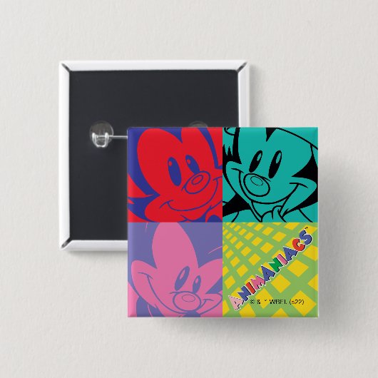 アニアックス |ワーナー兄弟姉妹ポップ・アートのアートグラフィック 缶バッジ (正面&裏面)