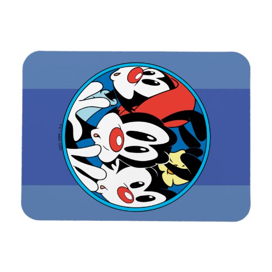 アニアックス |ワーナー兄弟姉妹円グラフィック マグネット (横)