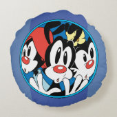 アニアックス |ワーナー兄弟姉妹円グラフィック ラウンドクッション (裏面)
