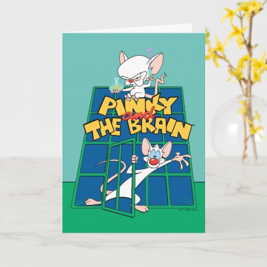 アニアックス | PinkyとThe Brain Cage Graphic カード (黄色い花)