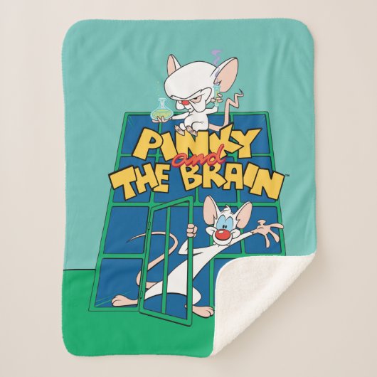 アニアックス | PinkyとThe Brain Cage Graphic シェルパブランケット (正面)