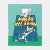 アニアックス | PinkyとThe Brain Cage Graphic フリースブランケット (正面)