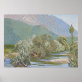 アニエーネ川のアールヌーボー風景画 ポスター (正面)