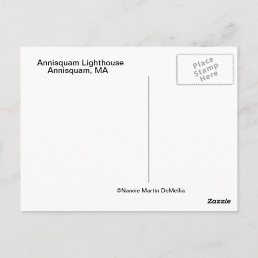 アニスクアムライトハウスポストカード ポストカード (裏面)