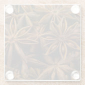 アニス星模様 ガラスコースター (裏面)