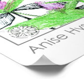 アニセヒソップパープル花薬草 ポスター (角)