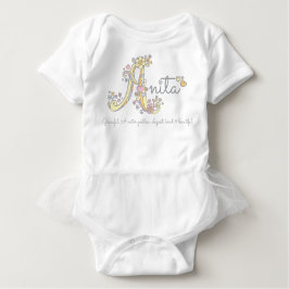 アニタの女の子の名前の装飾カスタム的な意味 ベビーボディスーツ