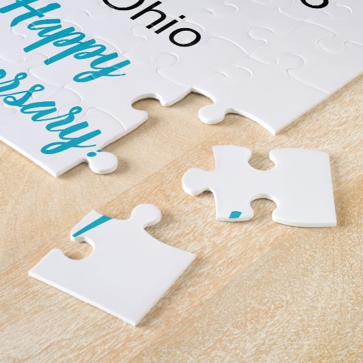 アニバーサリーおもしろいとハートのホワイト： ジグソーパズル (側面)