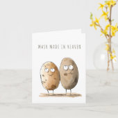 アニバーサリーおもしろいプンユーモアのマッシュ天国 カード (黄色い花)