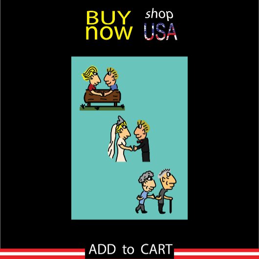 アニバーサリーかわいいカップル🎉一緒に老ける漫画 カード