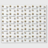 アニバーサリーかわいいカップル🎉一緒に老ける漫画 ラッピングペーパー (フラット)