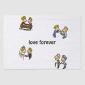 アニバーサリーかわいいカップル🎉一緒に老ける漫画 薄葉紙 (正面)