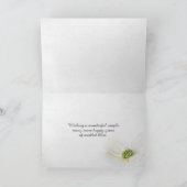 アニバーサリーのための黒い手作りの木にストリングライト カード (内部)