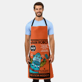 アニバーサリーまたは結婚のロボット エプロン (着用した状態)