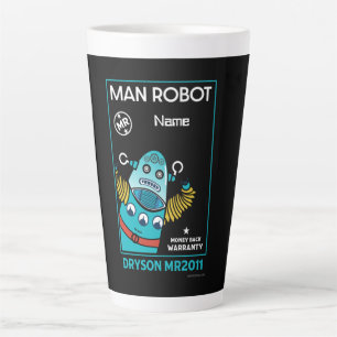アニバーサリーまたは結婚のロボット カフェラテマグ