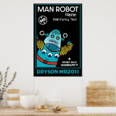 アニバーサリーまたは結婚のロボット ポスター (キッチン)