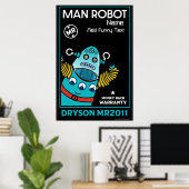 アニバーサリーまたは結婚のロボット ポスター (ホームオフィス)